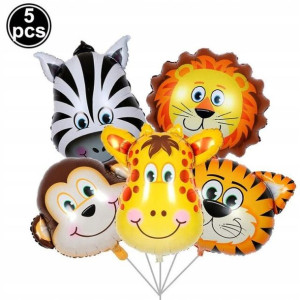 Balony foliowe ZWIERZĘTA ZOO 5 szt. 26x35 cm