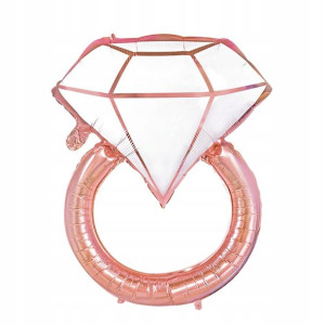 Balony foliowy pierścionek 80x67 cm rose gold