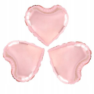 Balony foliowe serca Rose Gold 25 cm 3 szt.