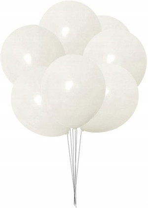 Balony lateksowe pastelowe białe 100 szt.