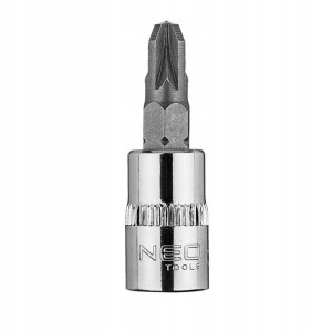 Końcówka wkrętakowa PZ3 na nasadce 1/4" krótka 37mm bit NEO TOOLS 10-321