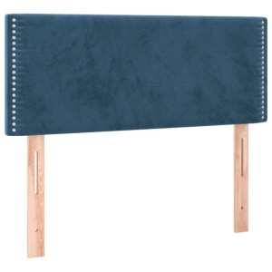 Zagłówek do łóżka, ciemnoniebieski, 80x5x78/88 cm, aksamit