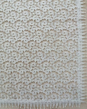 Elegancki Obrus Gipiura Koronka 110x160 Biały