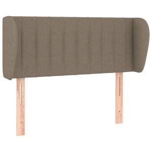 Zagłówek uszak, taupe, 103x23x78/88 cm, tkanina
