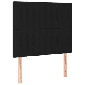 Zagłówki do łóżka, 2 szt., czarny, 100x5x78/88 cm, tkanina