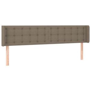 Zagłówek uszak, taupe, 163x16x78/88 cm, tkanina