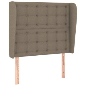 Zagłówek uszak, taupe, 103x23x118/128 cm, tkanina