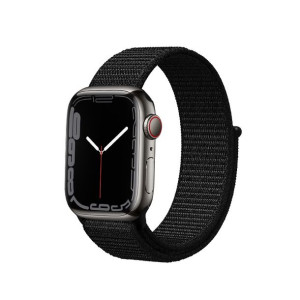Pasek Crong Nylon Reflex Apple Watch 4/5/6/7/SE/8 40/41mm (czarny)