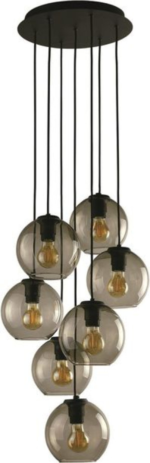 Lampa wisząca żyrandol LED Nowodvorski VETRO czarna, szkło 9131