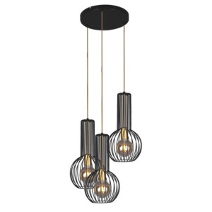 Lampa wisząca nowoczesna czarno-złota Kaja ARVI   K-4522