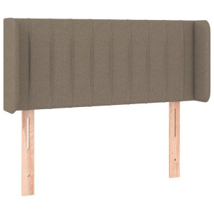 Zagłówek uszak, taupe, 103x16x78/88 cm, tkanina
