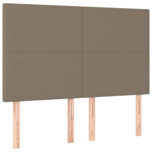 Zagłówki do łóżka, 4 szt., taupe, 72x5x78/88 cm, tkanina