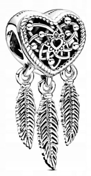 Charms do Pandora - SERCE I PIÓRA