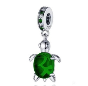 Charms do Pandora - ZIELONY ŻÓŁWIK