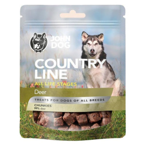 JOHN DOG Country Chunkies Deer Jeleń 100g Monoproteinowy przysmak