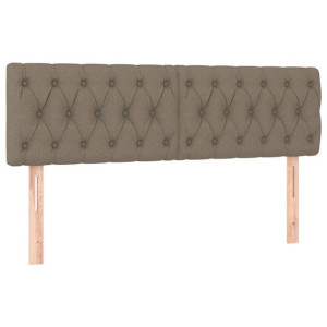 Zagłówki do łóżka, 2 szt., taupe, 72x7x78/88 cm, tkanina