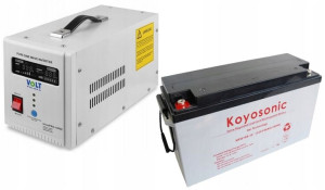 Zasilacz Awaryjny Ups 1000w + Akumulator 150ah Żel