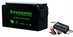 Zestaw Akumulator Lifepo4 Koyosonic 150ah+ładowark