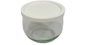 Zestaw Słoików 580 ml śr 100 mm 6 sztuk + Plastikowe wieka