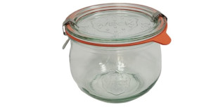 Zestaw Słoików 370 ml śr 80 mm 6 sztuk + Szklane wieka, zapinki, gumki