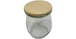 Zestaw Słoików 220 ml śr 60 mm 6 sztuk + Drewniane wieka