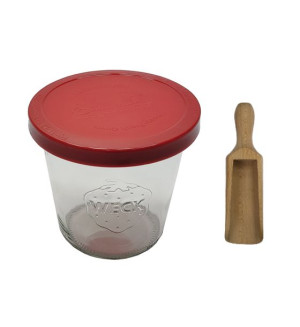 Zestaw Słoików 160 ml śr 60 mm 6 sztuk + Silikonowe wieka, miarka