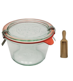 Zestaw Słoików 370 ml śr 100mm 12szt+ Szklane wieka, zapinki, gumki, miarka