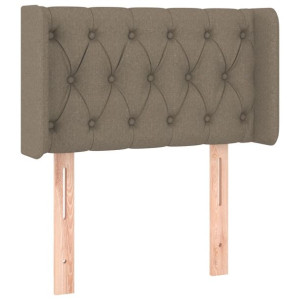Zagłówek uszak, taupe, 83x16x78/88 cm, tkanina