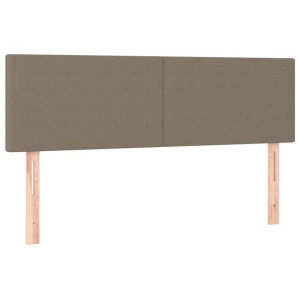 Zagłówki do łóżka, 2 szt., taupe, 72x5x78/88 cm, tkanina