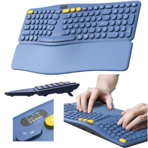DELUX GM903CV Ergonomiczna klawiatura bezprzewodowa