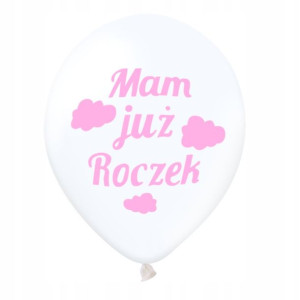Balony Urodzinowe Mam już Roczek 10 szt.
