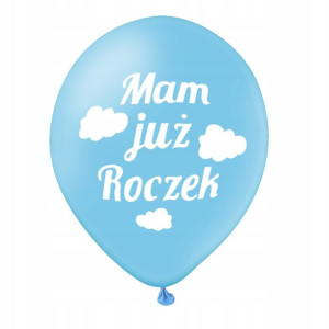 Balony Urodzinowe Mam już Roczek 10 szt. 12 cali