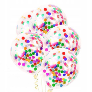 Balony z konfetti mix kolor 12 cali 10 szt.