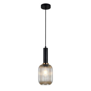 Lampa wisząca Italux Antiola LED nowoczesna czarna PND-5588-1M-BK+AMB