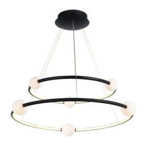 Lampa wisząca Italux Lozanna LED nowoczesna czarna PND-20112035-2A-BL