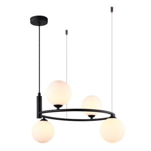 Lampa wisząca Italux Amily LED nowoczesna czarna  MDM-3974/4 BK