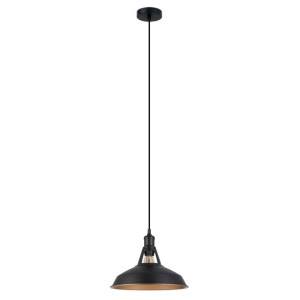Lampa wisząca Italux Freya LED industrialna czarna MDM-2315/1 M BK+GD