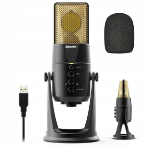 SUPERLUX L401U mikrofon USB wielkomembranowy gold pojemnościowy