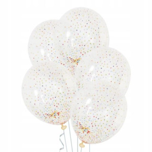 Balony z konfetti styropianowe kulki 30 cm 3 szt.