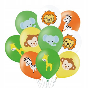 Balony Zwierzątka kolorowe 12 cali 10 szt. urodzinowe