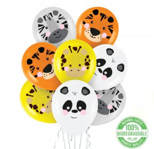 Balony Zwierzątka Wild Animals mix 12 cali 8 szt.