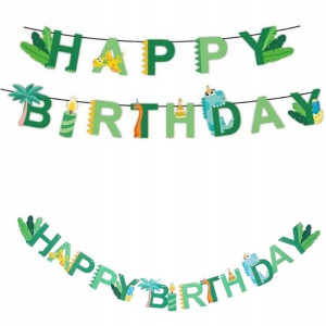 Baner urodzinowy Dino Happy Birthday