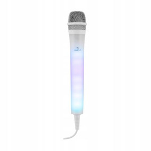 9350 mikrofon dynamiczny karaoke led biały okazja