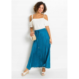 Plisowana Spódnica Maxi Z Wiązaniem 38-40 927368