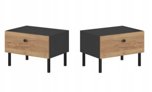 2x Szafki nocne mały stolik nocny loft Craft Złoty