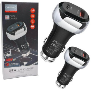 Ładowarka Samochodowa Szybka Usb-c 38w Pd+qc 3.0