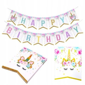 Banner urodzinowy Jednorożec Unicorn 175 cm