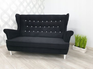 Sofa, Fotel Uszak. Dwuosobowa. Dowolny materiał