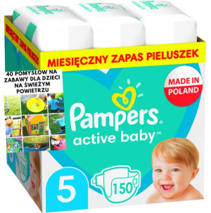 Super Chłonne Pieluchy Pampers 150 Sztuk 5 Okazja!