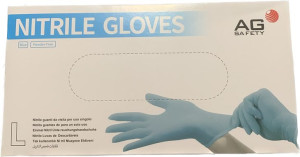 Rękawiczki Nitrylowe Niebieskie Gloves Rozmiar L